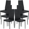 Lot de 6 chaises noires a dossier haut avec style raffine pour repas ou espaces professionnels